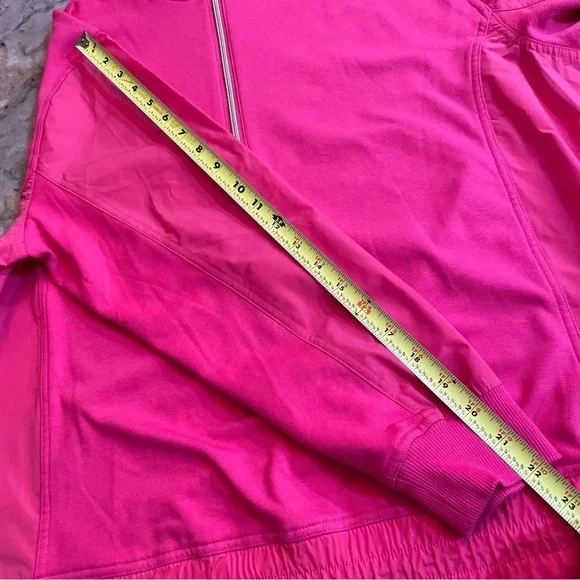Athleta (Spring 2023) Triumph Hybrid Half Zip Sweatshirt Salvia Pink Small